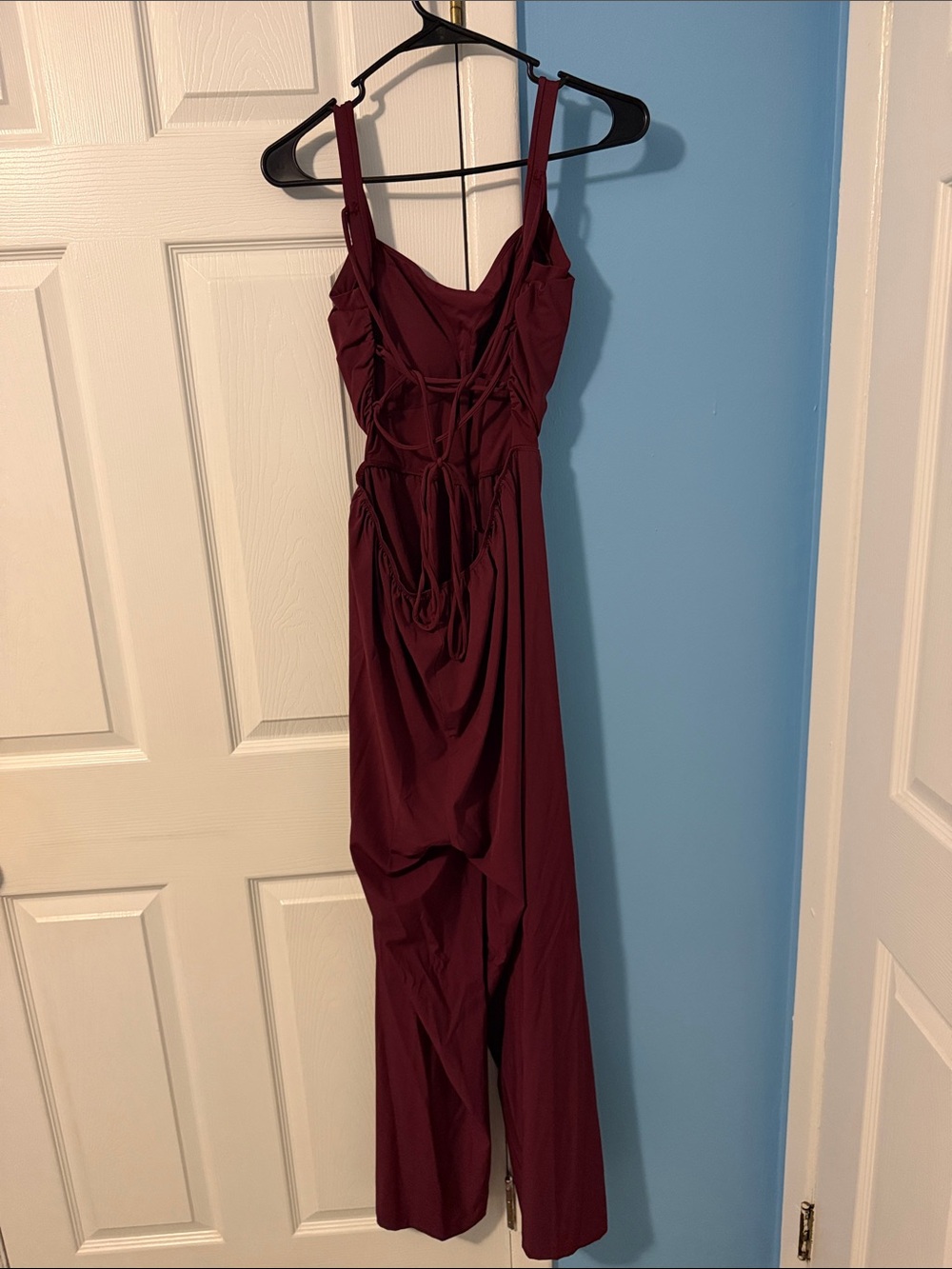 HALARA Strapless Burgundy Jumpsuit - Picture 3 of 6